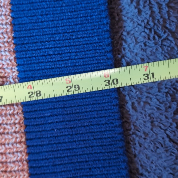 Jack and Jones| Blue and Rustic Orange Striped Crew Neck Long Sleeved Sweater - Picture 6 of 14